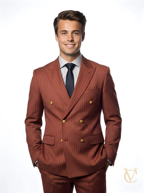 2-Piece Suit - Burgundy | Vellure Couture
