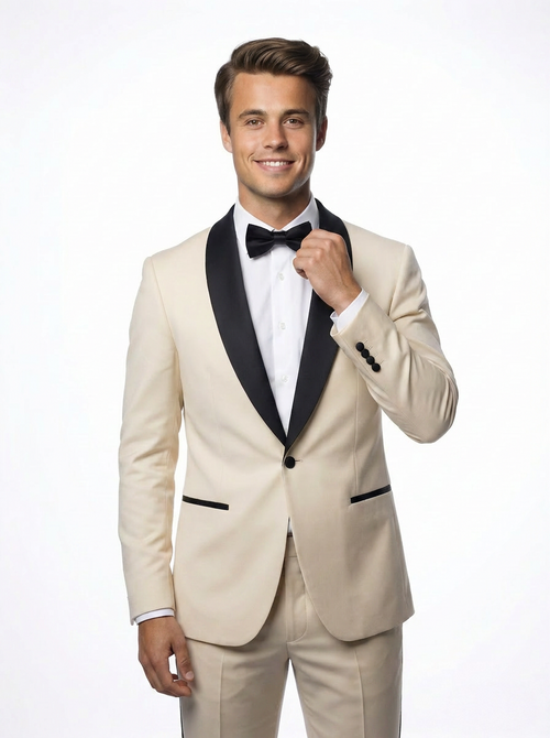 2-Piece Suit - Cream | Vellure Couture